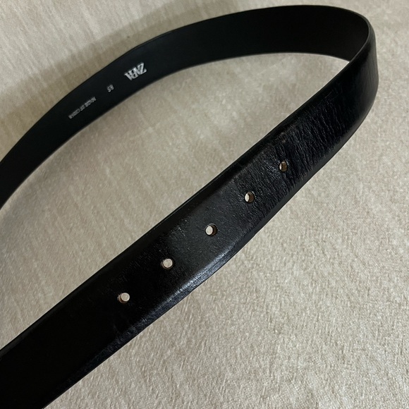 Zara Black Leather Belt Size 85 - Picture 13 of 14